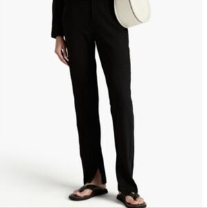 RAG & BONE Joan Slim Fit Pant M tuxedo Stripe Ankle Slit Knit Trousers